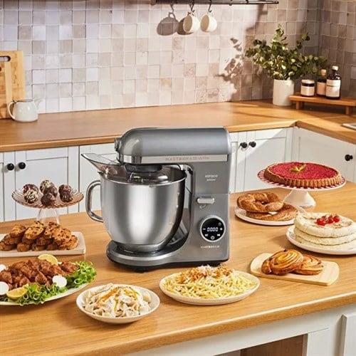 Karaca Mastermaid Chef Ultra D2000W Dijital Ekranlı Hamur Yoğurma Makinesi Galaxy Grey 7L