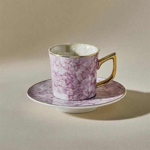 Karaca Parla 2 Kişilik Kahve Fincan Takımı 90 Ml Pembe