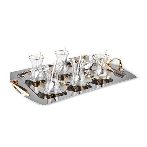 Karaca Perry Gold 40 Parça 12 Kişilik Çay Seti