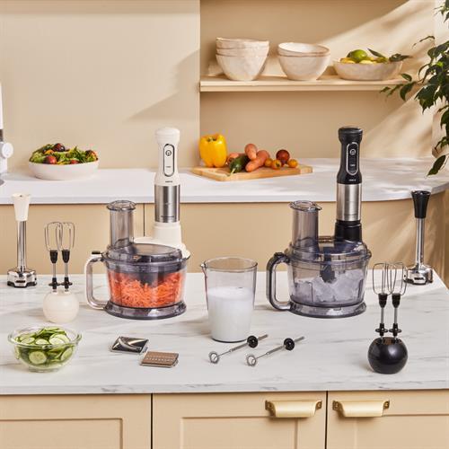 Karaca Prosteel 7 İn 1 Süt Köpürtücülü Mutfak Robotu 1000W Soft Cream