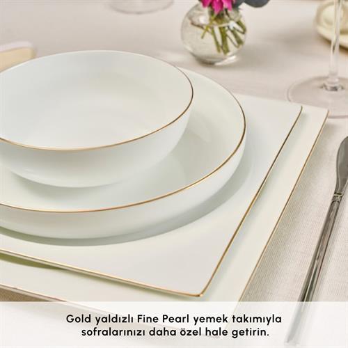 Karaca Red Carpet Collection Fine Pearl Extra Nish 62 Parça 12 Kişilik Yemek Takımı Gold