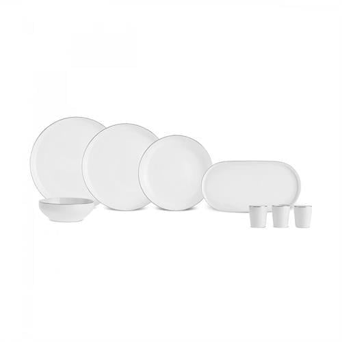 Karaca Streamline Saturn Platin 53 Parça 12 Kişilik Yemek Takımı