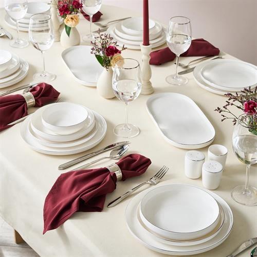 Karaca Streamline Saturn Platin 53 Parça 12 Kişilik Yemek Takımı