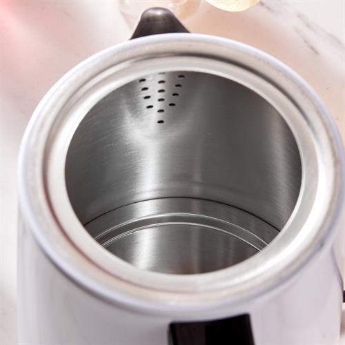 Karaca Tea Glass 2 İn 1 Çelik Çay Makinesi Ve Kettle White