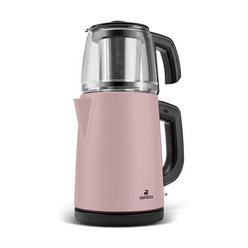 Karaca Tea Glass 2 İn 1 Çelik Çay Makinesi Ve Kettle Cosmic Lilac