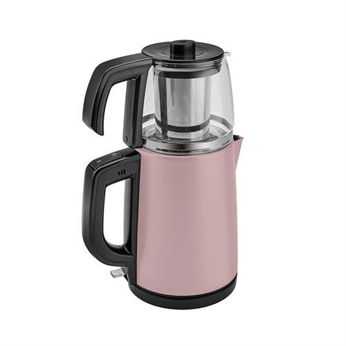 Karaca Tea Glass 2 İn 1 Çelik Çay Makinesi Ve Kettle Cosmic Lilac