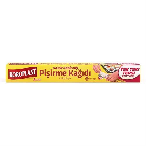 Koroplast Hazır Kesilmiş Pişirme Kağıdı 16lı
