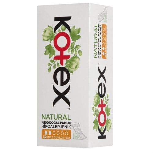 Kotex Natural Hipoalerjenik İnce Günlük Ped 32li