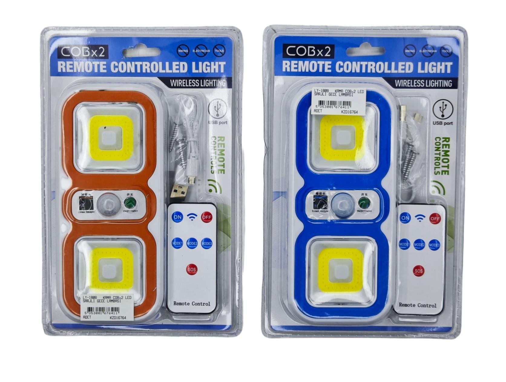 LY-1808   KAMA COBx2 LED ŞARJLI GECE LAMBASI