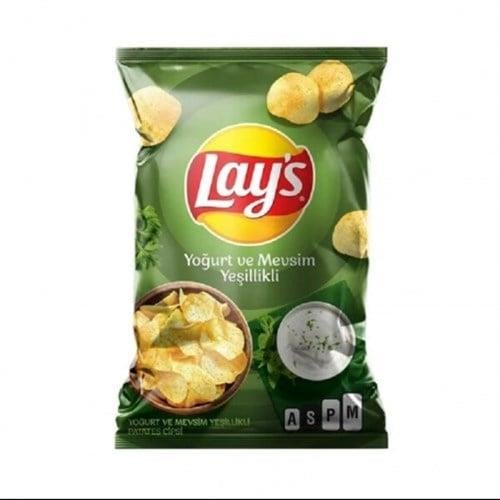 Lays Yoğurt Mevsim Yeşillikleri Patates Cipsi 95 Gr.