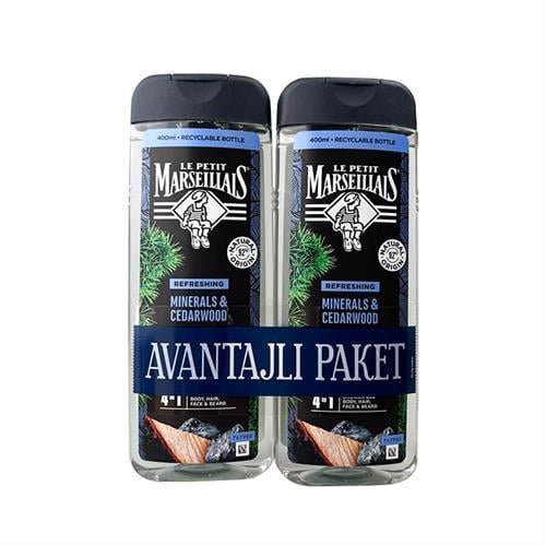 Le Petit Marseillais Duş Jeli Mineraller Ve Sedir Ağacı 2*400 Ml.