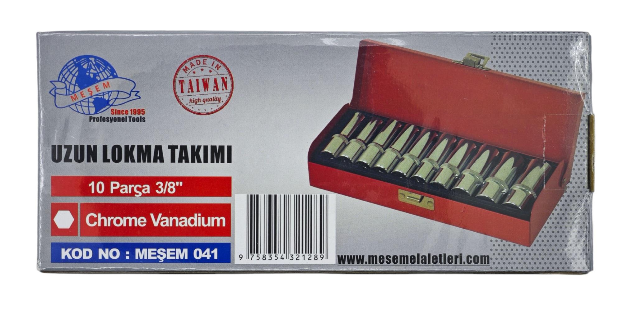 M-041   MEŞEM 3/8 UZUN LOKMA TAKIMI 10prç