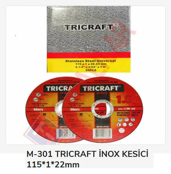 M-3301   TRICRAFT İNOX KESİCİ 115*1*22mm