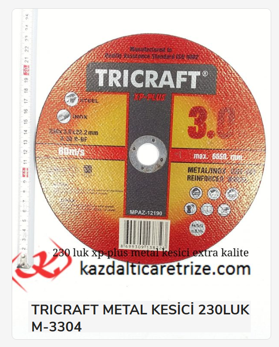 M-3304   TRICRAFT METAL KESİCİ 230*3*22.23mm
