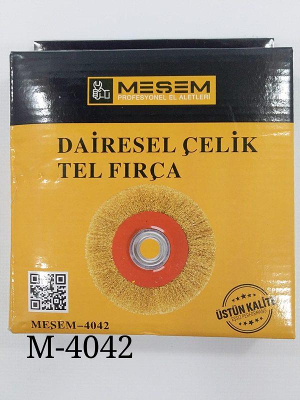 M-4042   MEŞEM DAİRESEL ÇELİK TEL FIRÇA