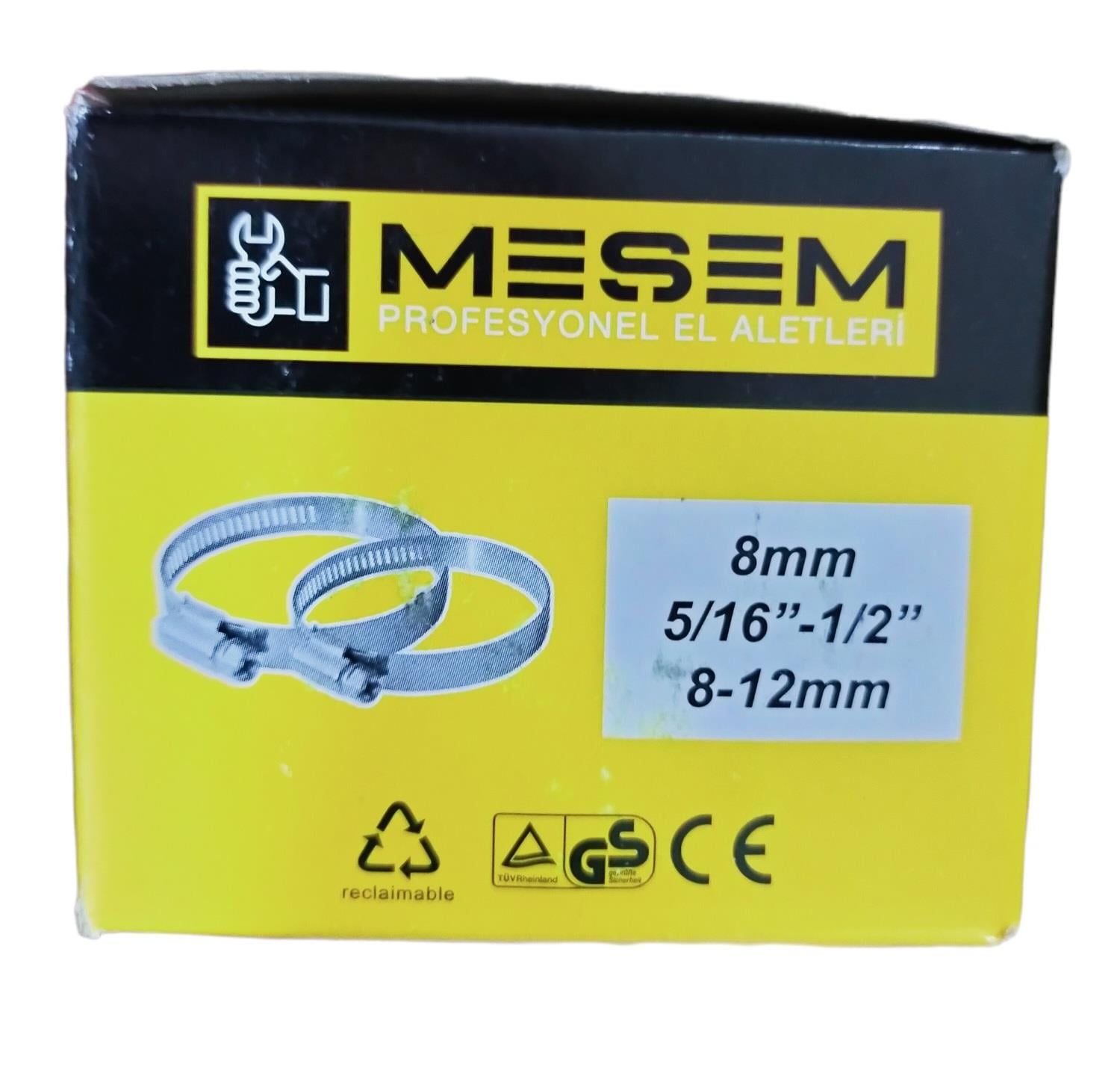M-4540   MEŞEM METAL KELEPÇE 50li 8mm 8-12