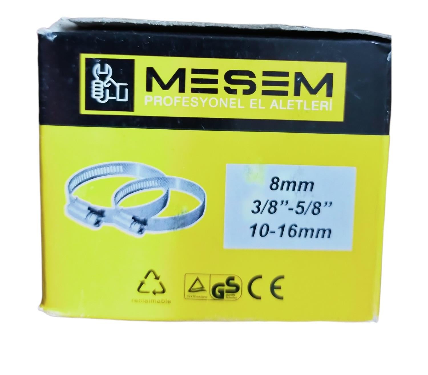 M-4541   MEŞEM METAL KELEPÇE 50li 8mm 10-16