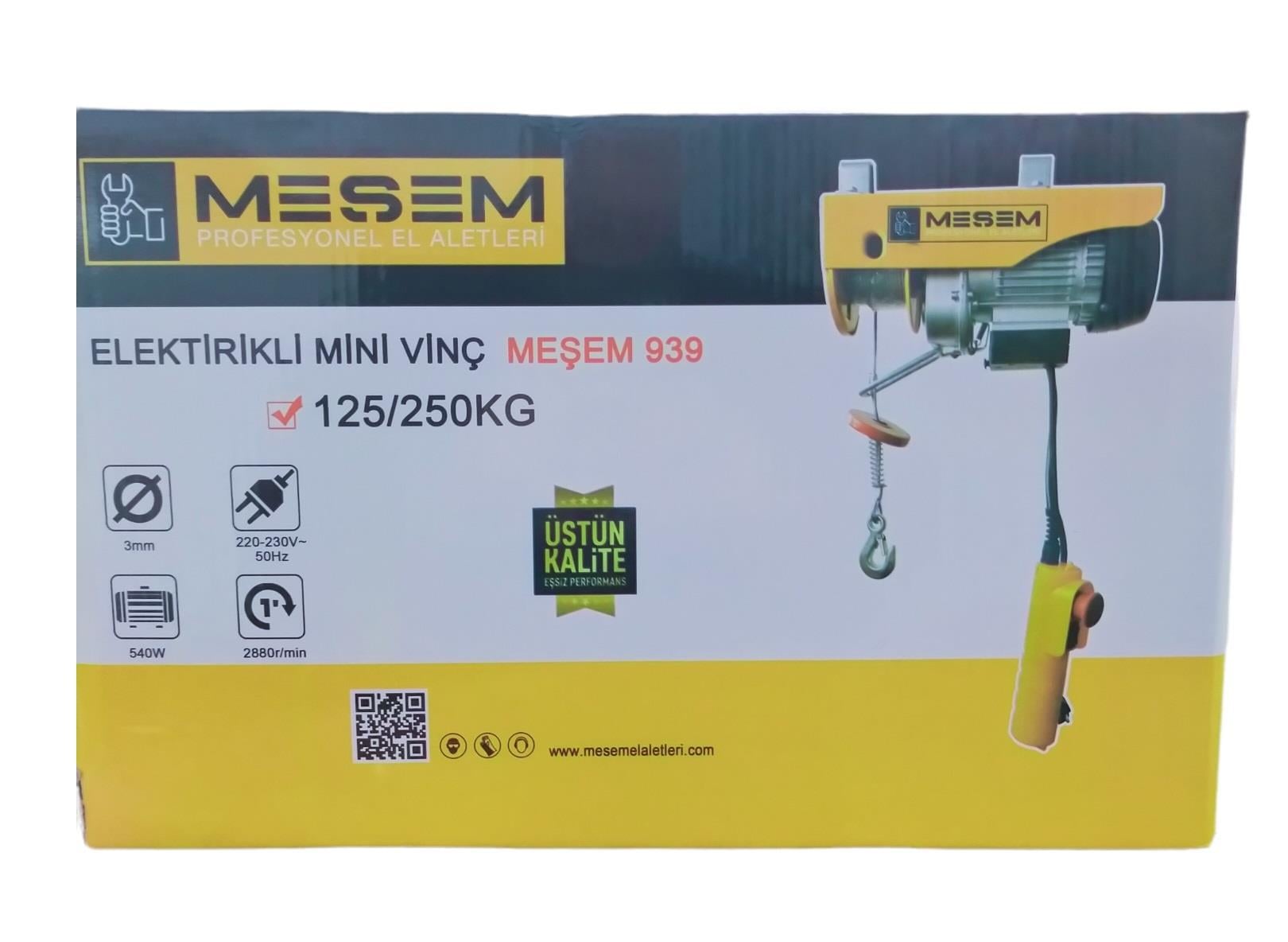 M-939   MEŞEM ELEKTİRİKLİ VİNÇ 250kg