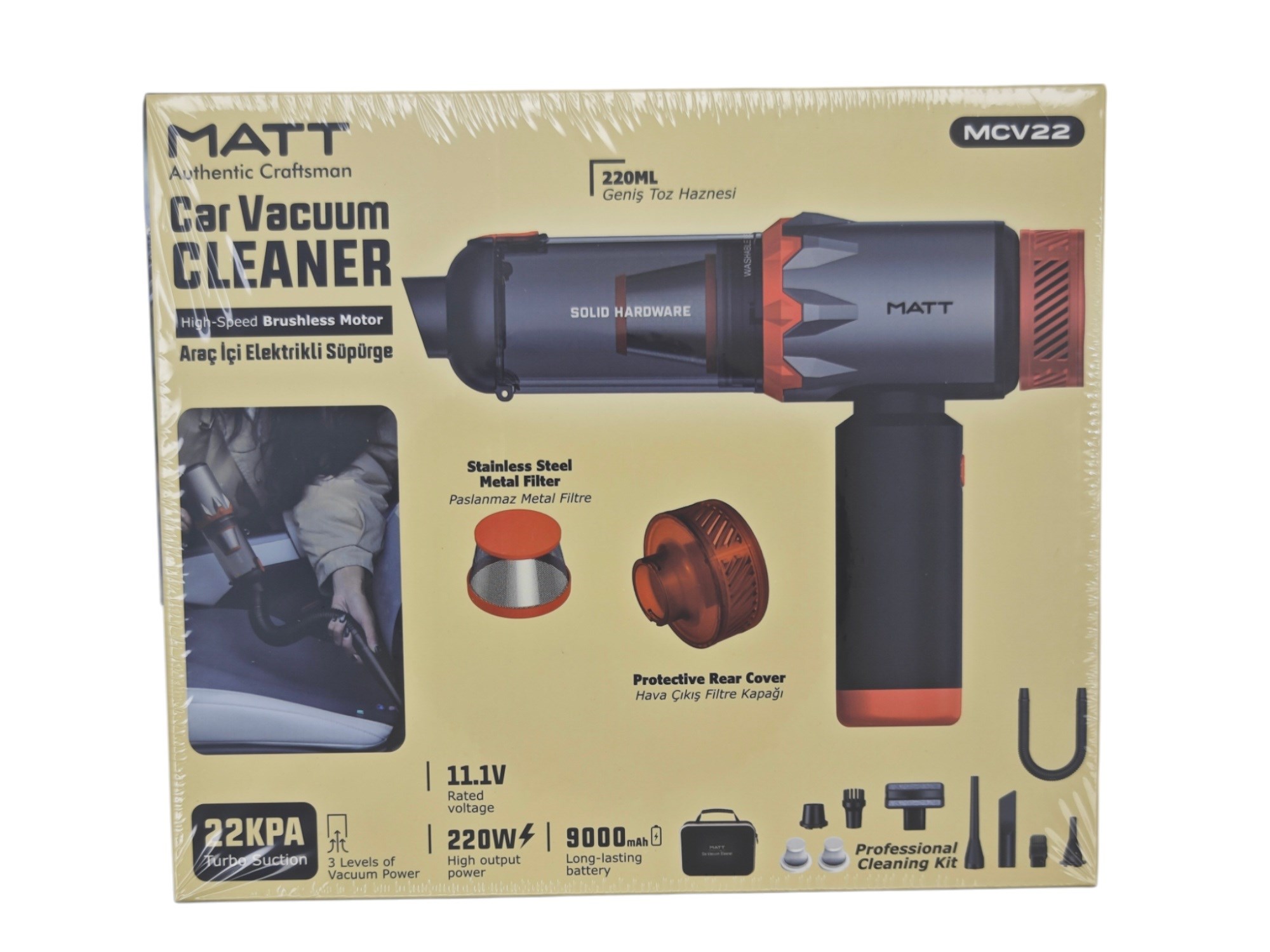 MCV22   Matt 12V 220W Şarjlı Süpürge
