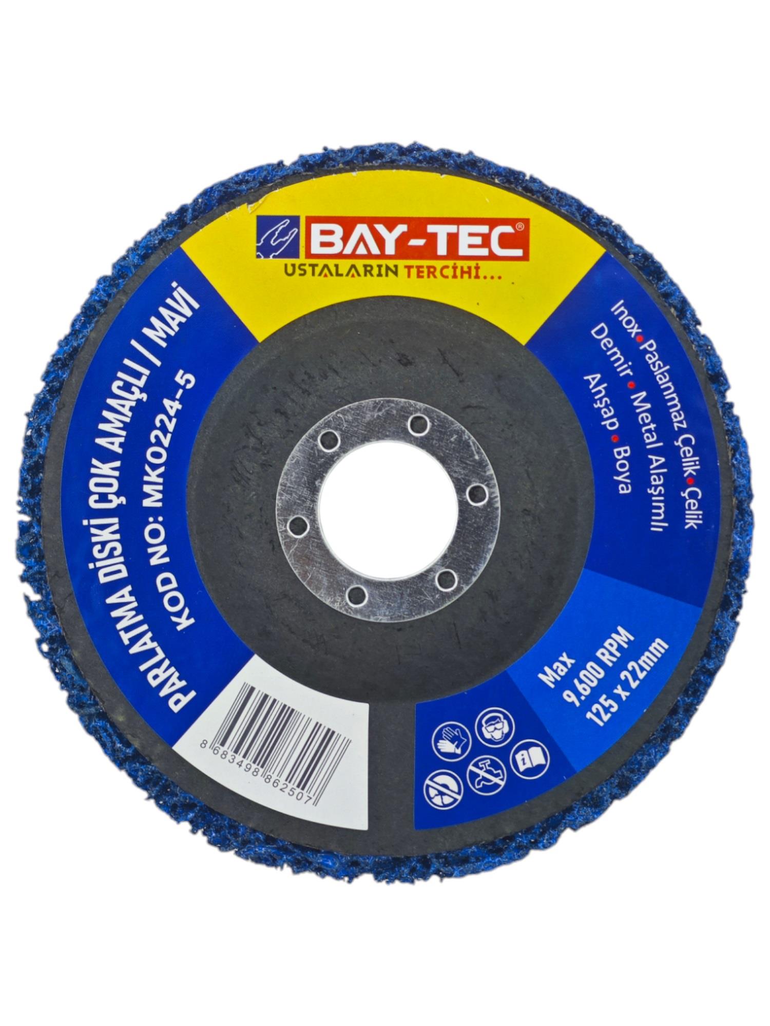 MK0224-5   Bay-Tec Çok Amaçlı Parlatıcı Disk 125mm - Mavi