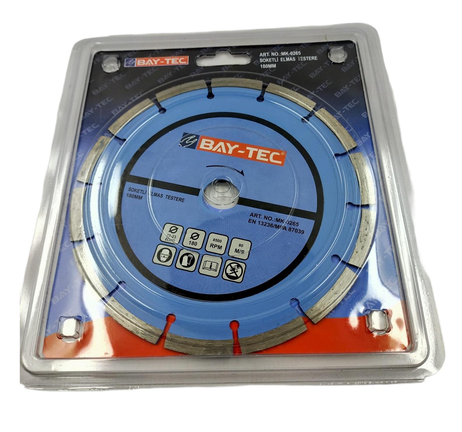 MK0265   BAY-TEC SOKETLİ ELMAS TESTERE 180mm