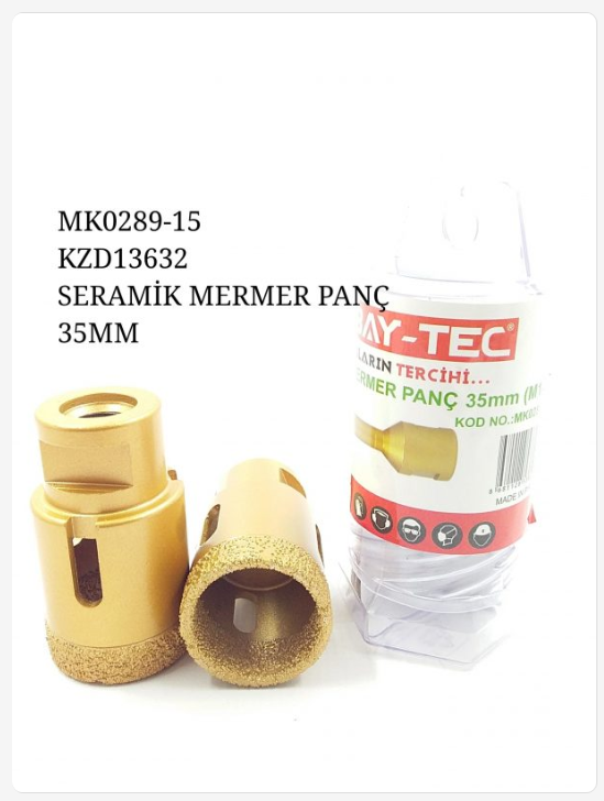 MK0289-15   BAY-TEC SERAMİK MERMER PANÇ 35mm