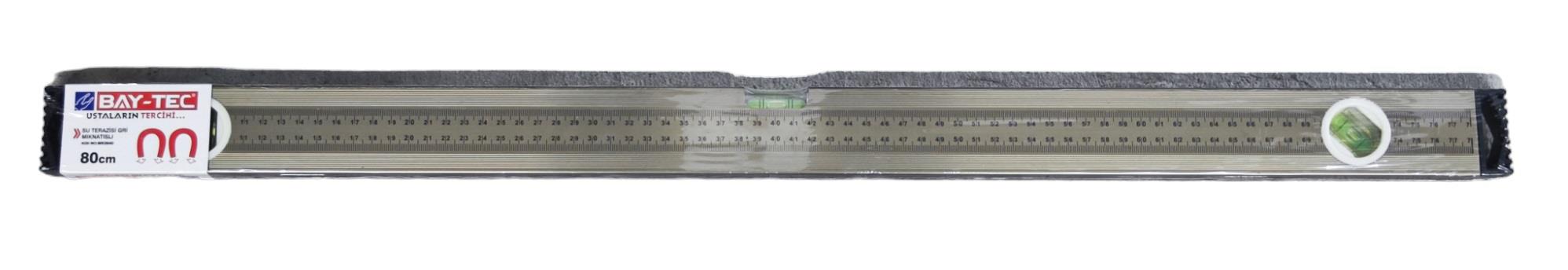 MK0640   BAY-TEC SU TERAZİSİ 80cm - Gri - Miknatıslı