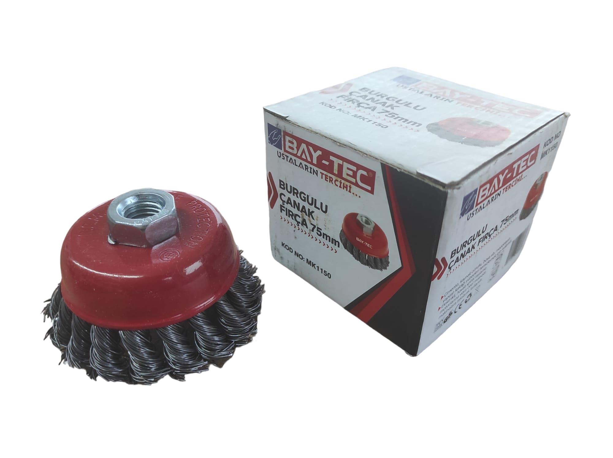 MK1150   BAY-TEC BURGULU ÇANAK FIRÇA 75mm