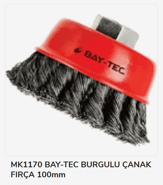 MK1170   BAY-TEC BURGULU ÇANAK FIRÇA 100mm