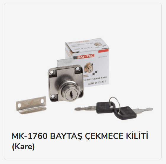 MK1760   BAYTAŞ ÇEKMECE KİLİTİ (Kare)