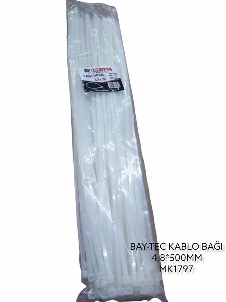 MK1797   BAY-TEC KABLO BAĞI 4.8*500mm - Beyaz