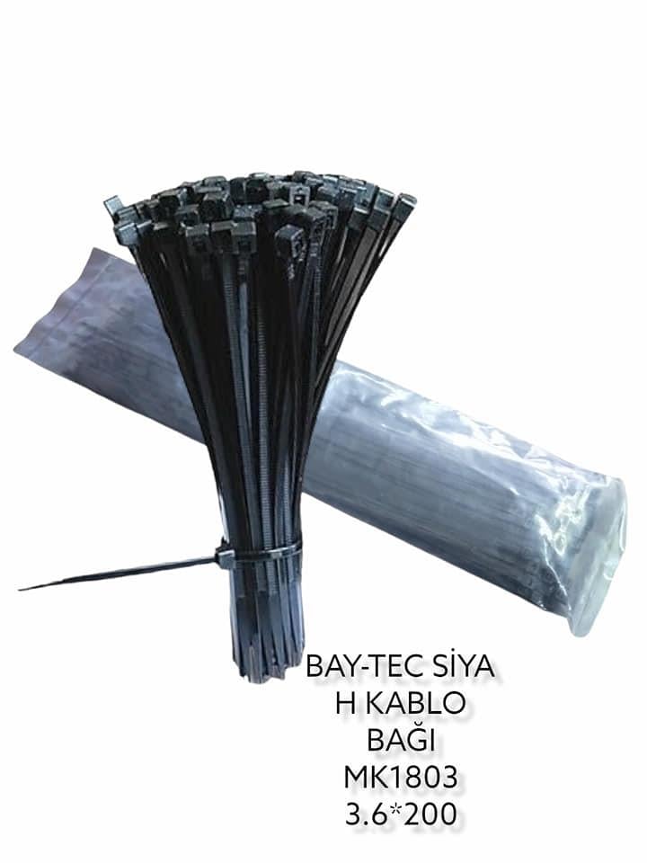 MK1803   BAY-TEC KABLO BAĞI 3.6*200mm - Siyah