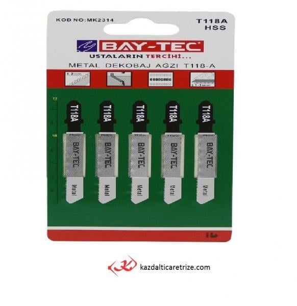 MK2314   BAY-TEC DEKOPAJ AĞZI T118-A 5li (Demir)