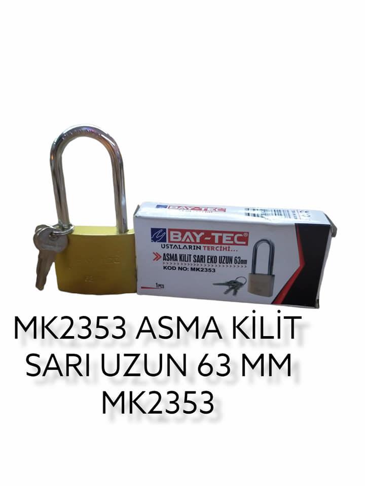 MK2353   BAY-TEC UZUN SARI ASMA KİLİT 63mm - Eko