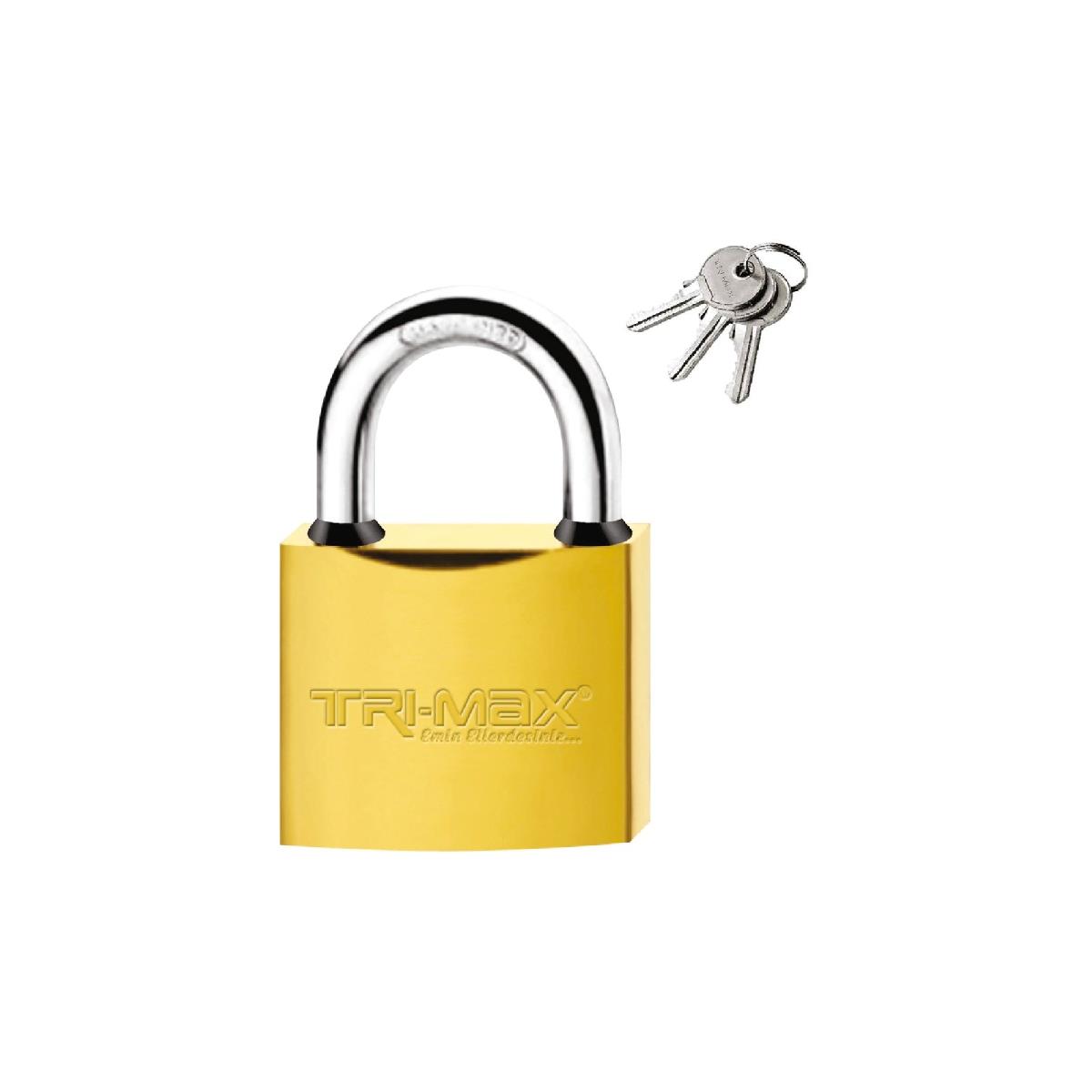 MK2393   TRI-MAX PİRİNÇ ASMA KİLİT 63mm