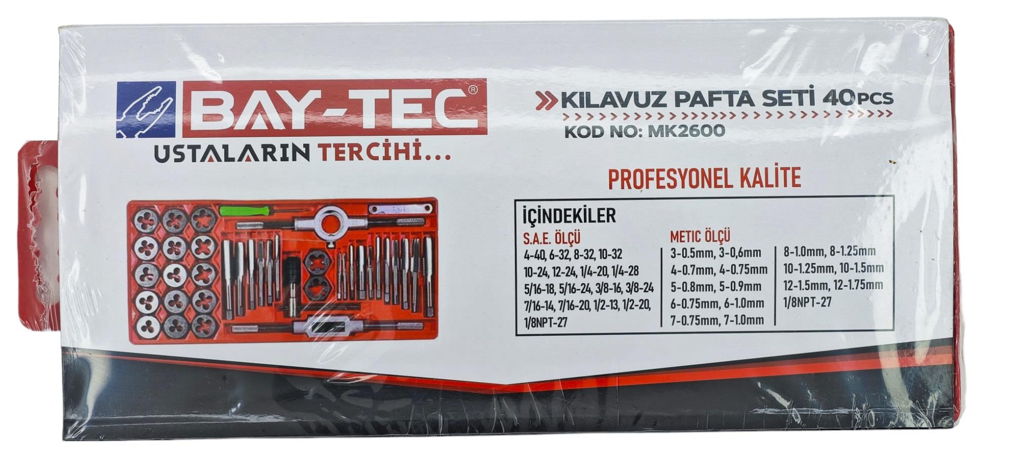 MK2600   BAY-TEC KILAVUZ PASTA SETİ 40prç