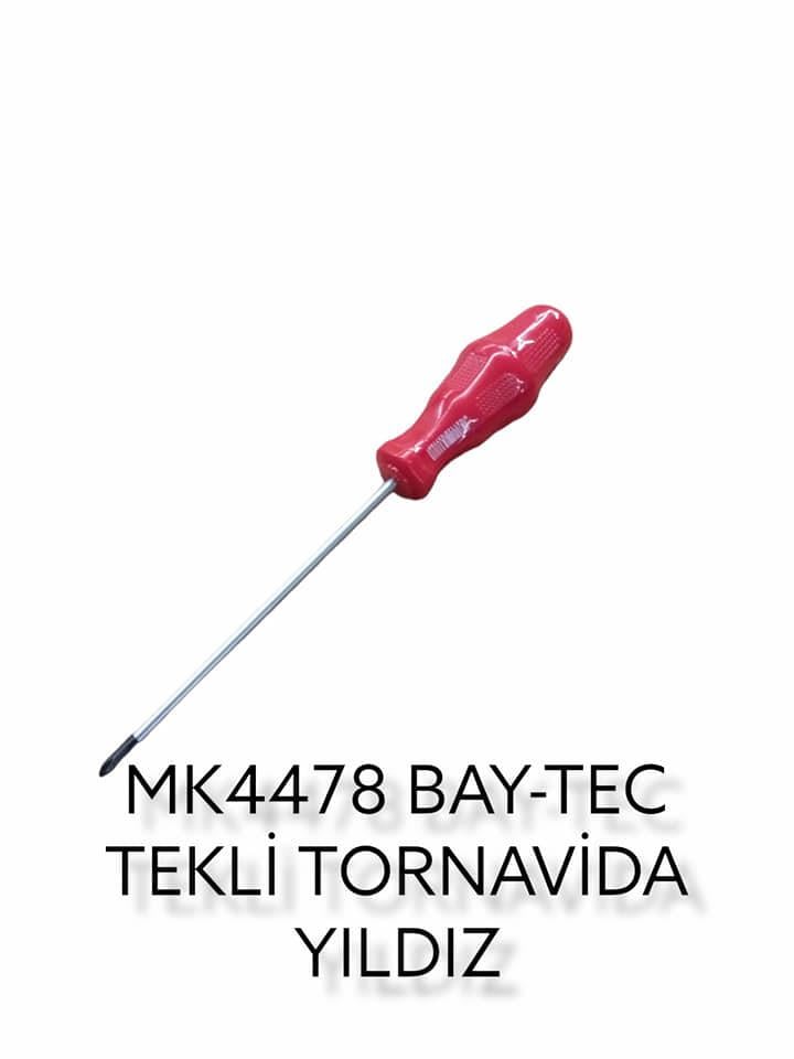 MK4478   BAY-TEC TEKLİ TORNAVİDA 4*125 (Yıldız)
