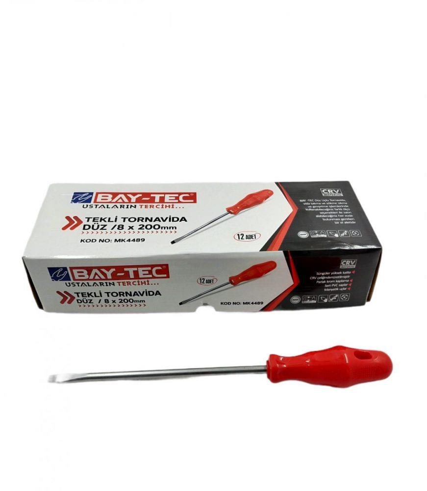 MK4489   BAY-TEC TEK TORNAVİDA 8*200mm -Düz