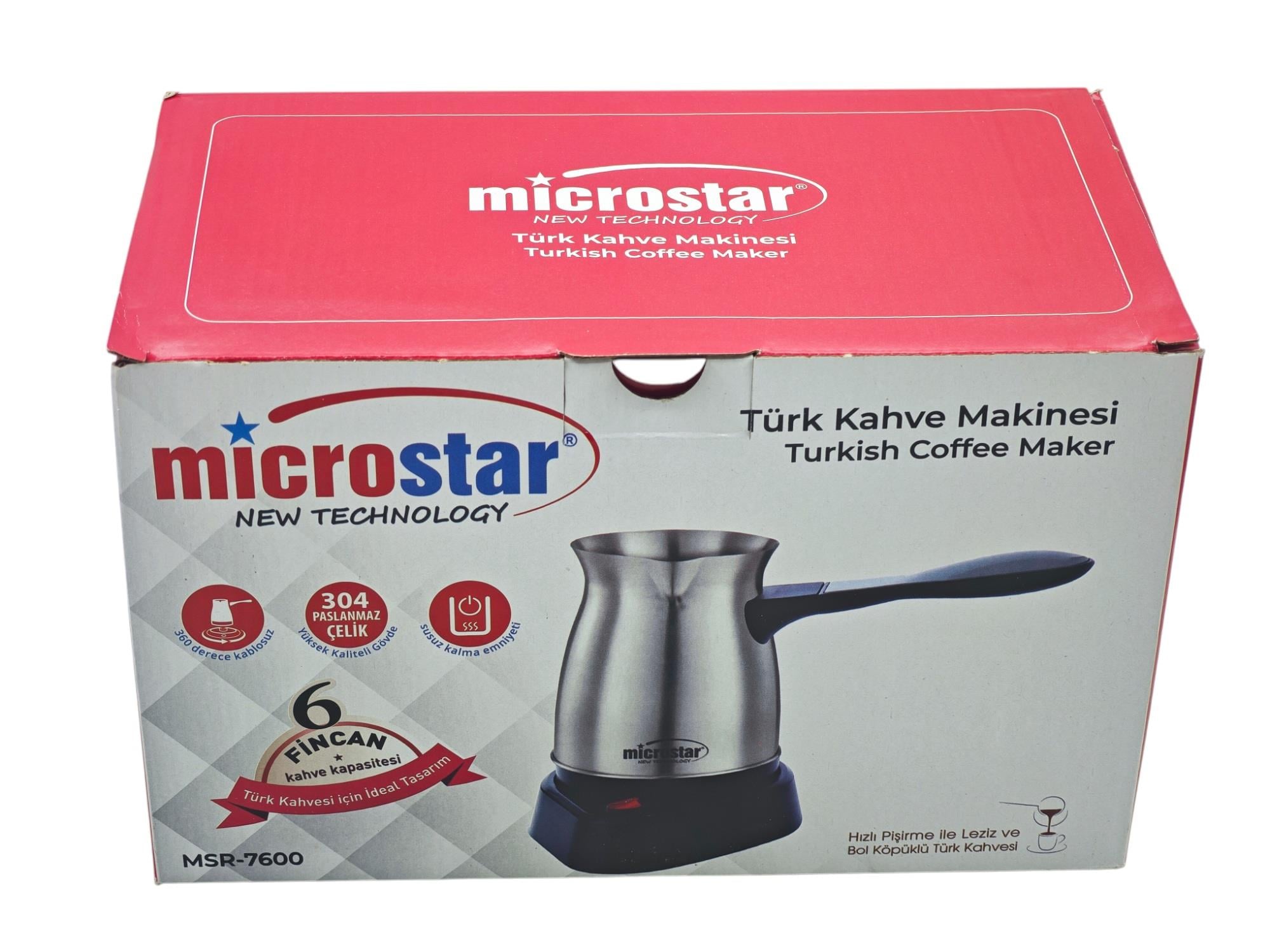 MSR-7600   Microstar 800W Elektrikli Çelik Cezve