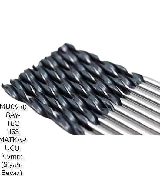 MU0930   BAY-TEC HSS MATKAP UCU 3.5mm (Siyah-Beyaz) mk-2754