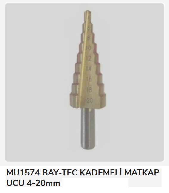 MU1574   BAY-TEC KADEMELİ MATKAP UCU 4-20mm