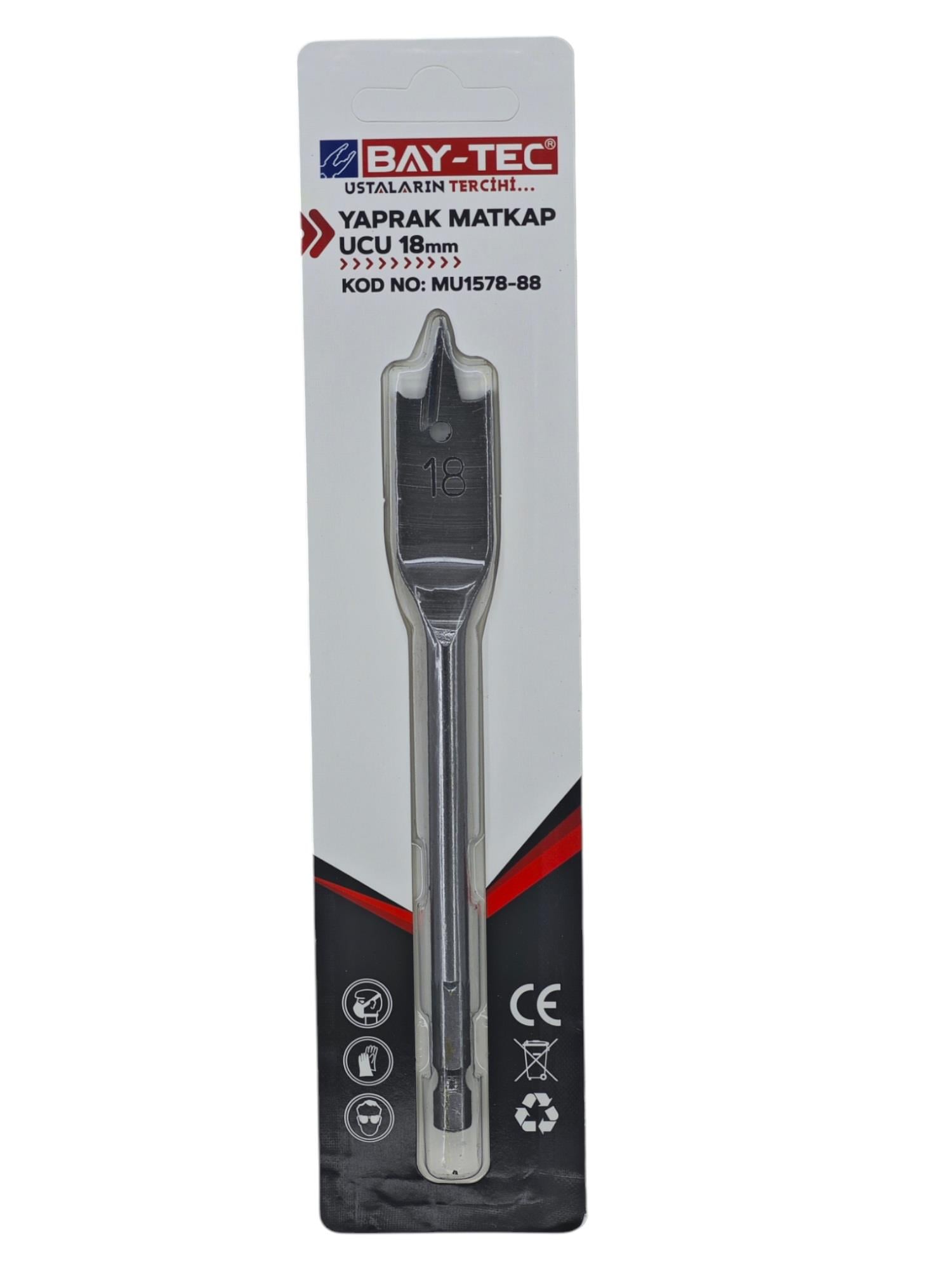 MU1578-88   Bay-Tec Yaprak Matkap Ucu 18mm