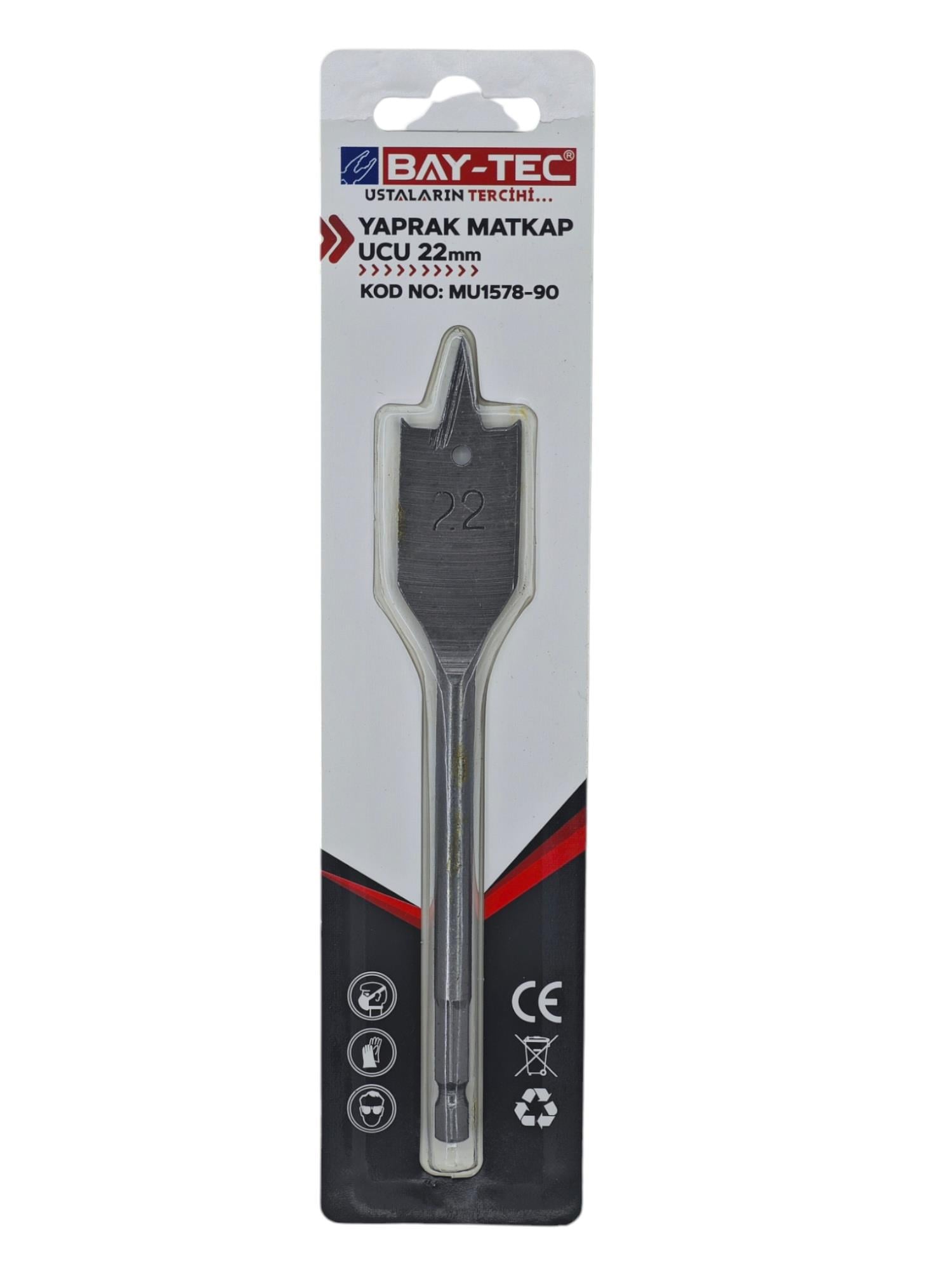 MU1578-90   Bay-Tec Yaprak Matkap Ucu 22mm
