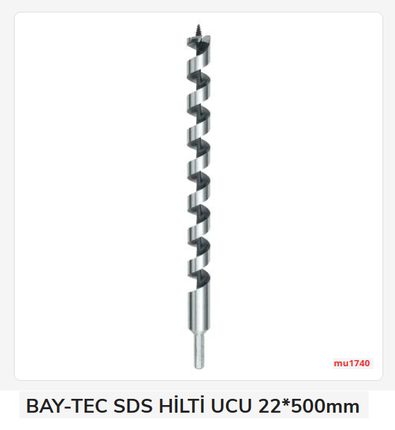 MU1740   BAY-TEC SDS HİLTİ UCU 22*500mm (Ahşap)