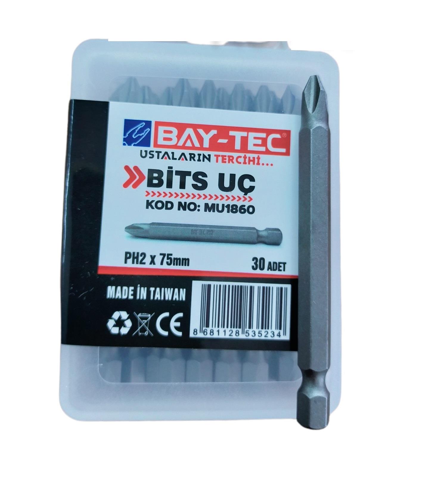 MU1860   BAY-TEC YILDIZ BİTS UÇ PH2*75mm