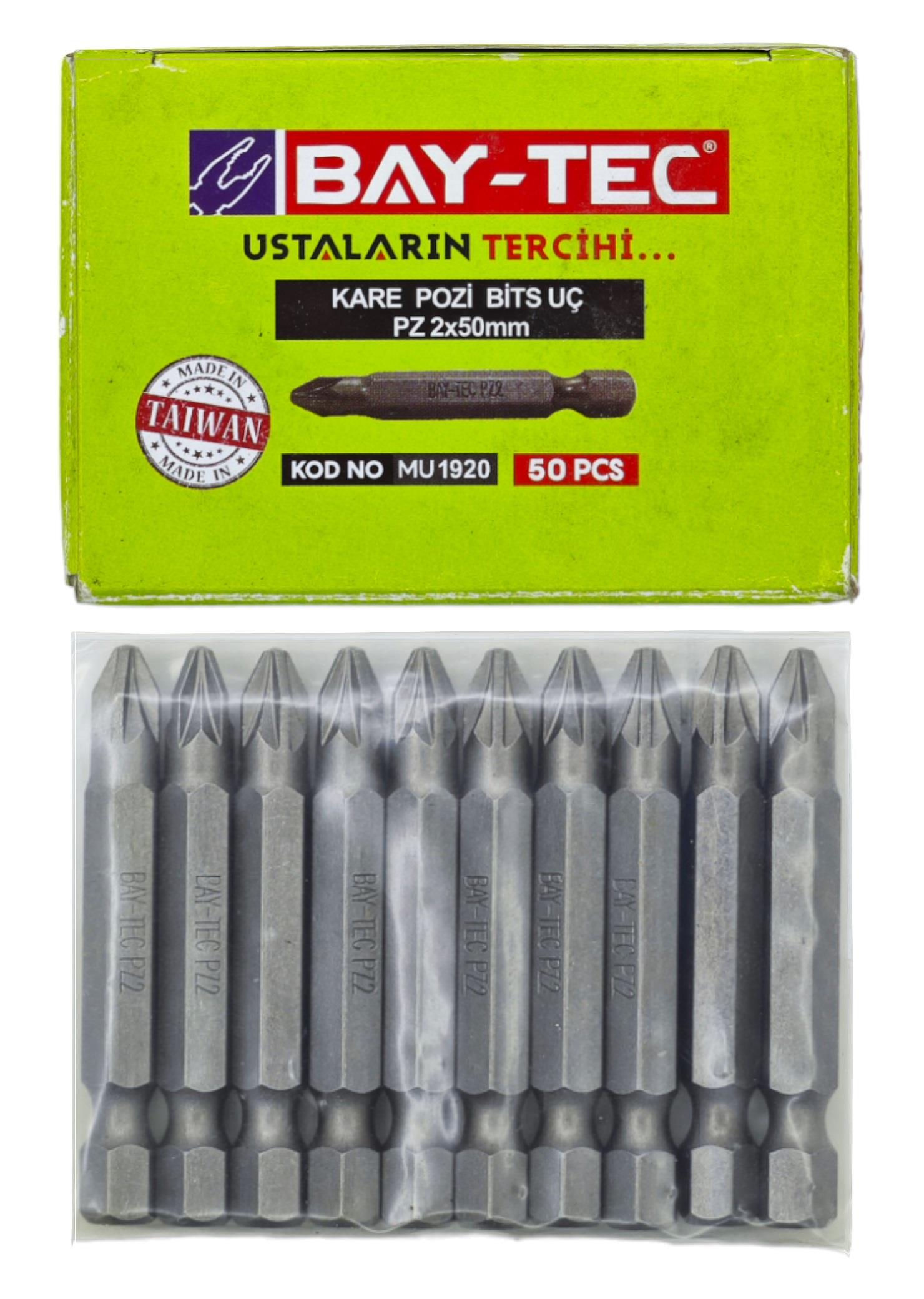 MU1920   BAY-TEC KARE POZİ BİTS UÇ PZ 2*50mm
