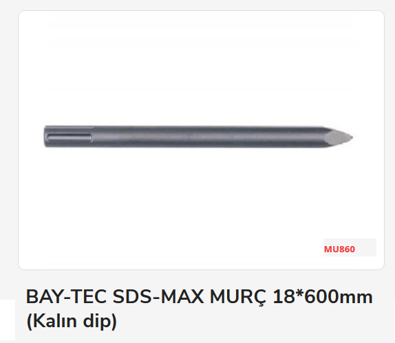 MU860   BAY-TEC SDS-MAX MURÇ 18*600mm (Kalın dip)