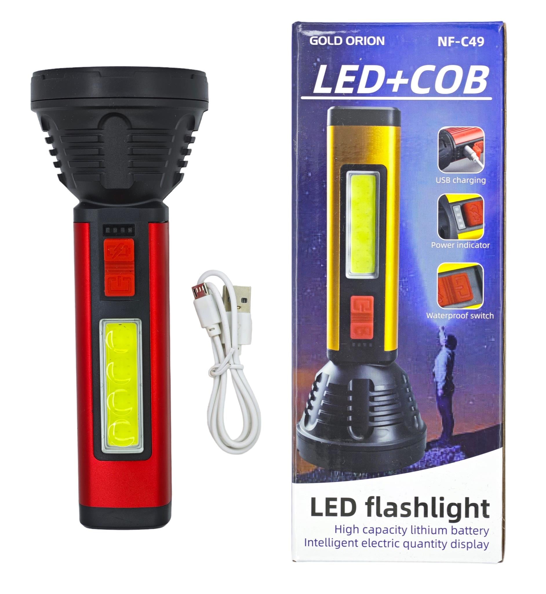 NF-C49   GOLD ORION USB ŞARJLI EL FENERİ