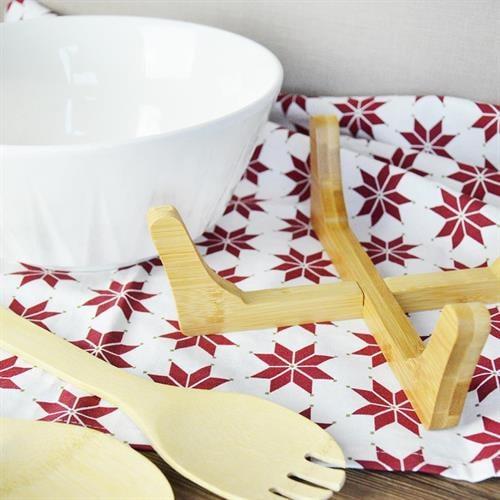 Paçi Freda Porselen Salata Kasesi Bambu Kaşıklı  101602