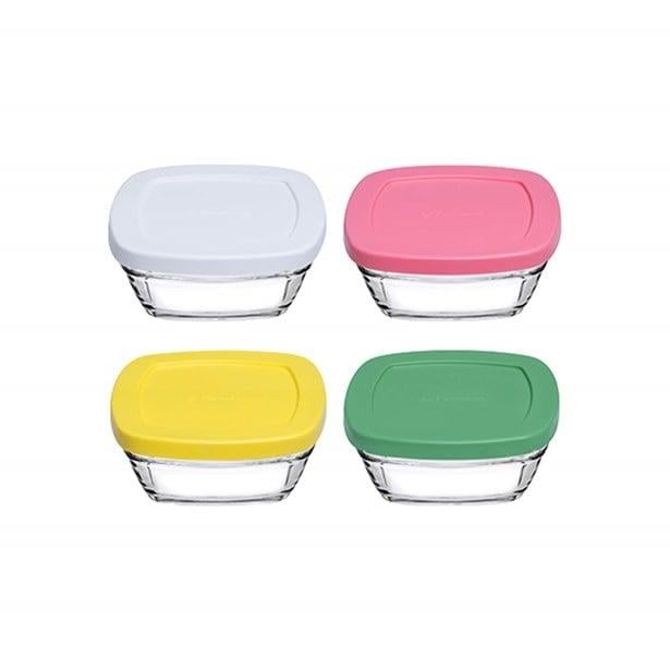 Paşabahçe Pudding 4Lü Kapaklı Saklama Kabı  96840